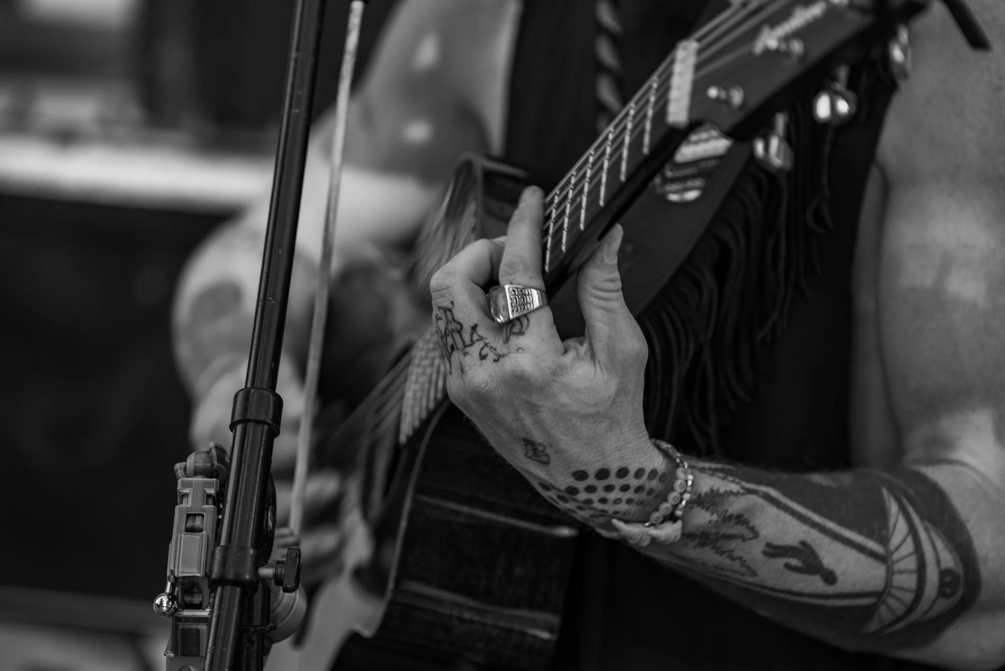 Seth Bonnell guitar close-up